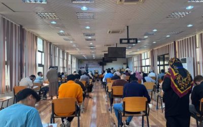 إجراء الامتحان النهائي النظري لمقرر الاستعاضة الصناعية المتحركة لطلبة السنة الثانية